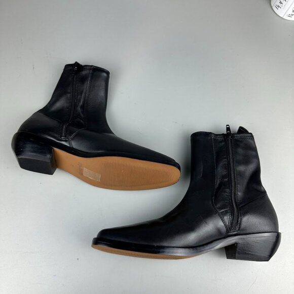 Madewell The Idris Ankle Boot in Leather in True Black - Picture 8 of 11
